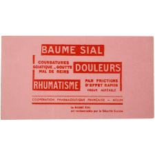 Buvard publicitaire. Baume Sial. Douleurs - Rhumatisme.