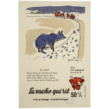 Buvard publicitaire. La vache qui rit. Le Loup