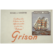 Buvard publicitaire. Clipper 1830 . Grison.