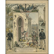 Un chevalier de Malte de la langue de France enfonce son poignard dans la porte Bab-Azoum - Les colonies françaises n° 6.