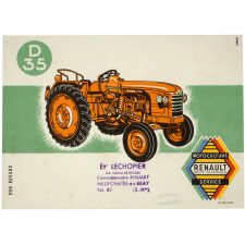 Buvard publicitaire. Tracteur D 35 Renault.