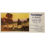 Buvard publicitaire. Berger et ses moutons. 