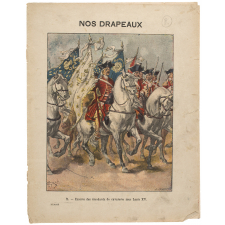 Escorte des étendards de cavalerie sous Louis XIV  - Nos drapeaux N°5. 