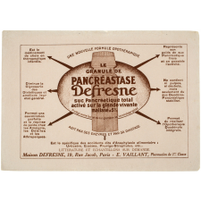 Buvard publicitaire. Granulé de Pancréase Defresne.