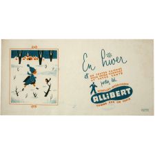 Buvard publicitaire. Semelles intérieures Allibert, comme sur un tapis. 