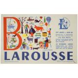 Buvard publicitaire. Larousse. Jeu des mots. Lettre B. 