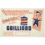 Buvard publicitaire. Tissu Gailliard.