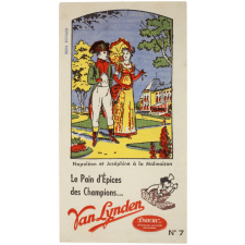 Buvard publicitaire. Napoléon et Joséphine à la Malmaison. Van Lynden.