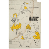 Buvard publicitaire. Manby. Autruche. 