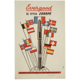 Buvard publicitaire. Evergood, le Stylo Europe.