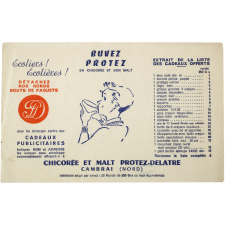 Buvard publicitaire. Buvez Protez, sa chicorée et son malt.