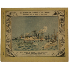 L'escadre russe à Toulon (13 octobre 1893) - Les moyens de locomotion de l'homme. Bateaux de guerre N°12.