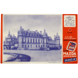 Buvard publicitaire. Chantilly (Oise). Pile Mazda. 