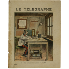 Poste de réception d'undiagramme à la tour Eiffel - Le télégraphe N°10.