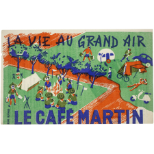 Buvard publicitaire. Le café Martin. La vie au grand air.