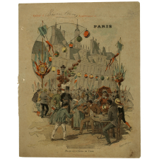 Place de l'Hôtel de Ville. Une fête nationale - Paris.