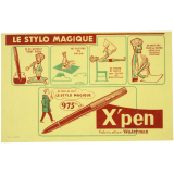 Buvard publicitaire. Le stylo magique X'Pen. Fabrication Waterman.