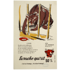 Buvard publicitaire. La vache qui rit. L'Ours.