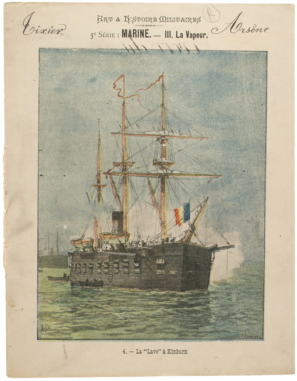 La « Lave » à Kinburn - Art et Histoire militaires - 3e Série: Marine - III. La Vapeur. N°4.