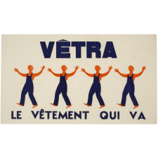 Buvard publicitaire. Vêtra, le vêtement qui va.