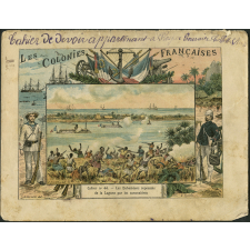 Les Dahoméens repoussés de la Lagune par les canonnières - Les colonies françaises n° 44.