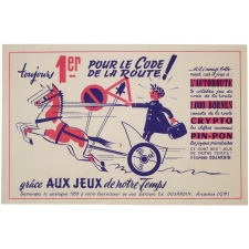 Buvard publicitaire. Toujours 1er pour le code la route !