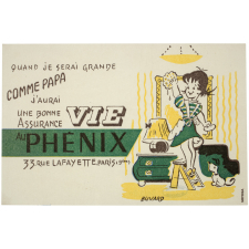Buvard publicitaire. Assurance Vie Au Phénix. Ménage. 