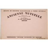 Buvard publicitaire. Ancienne mutuelle. Rouen.