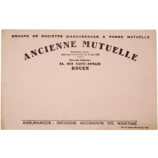 Buvard publicitaire. Ancienne mutuelle. Rouen.