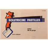Buvard publicitaire. Solutricine pastilles. Soins de la gorge. 