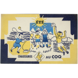 Buvard publicitaire. Chaussures Au Coq. Été.