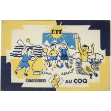 Buvard publicitaire. Chaussures Au Coq. Été.