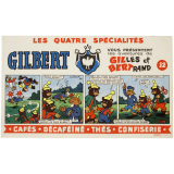 Buvard publicitaire. Café Gilbert. Les aventures de Gilles et Bertrand. 12.