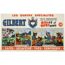 Buvard publicitaire. Café Gilbert. Les aventures de Gilles et Bertrand. 12.