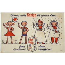 Buvard publicitaire. Buvons notre Kneipp été comme hiver.