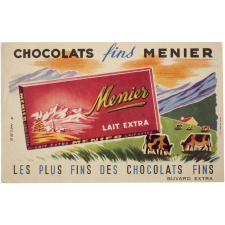 Buvard publicitaire. Chocolat Menier. Lait extra.