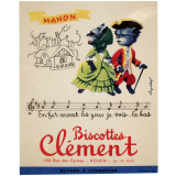 Buvard publicitaire. Biscottes Clément. Manon. 