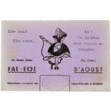 Buvard publicitaire. Laines Fal-Eol et d'Aoust.