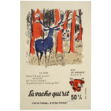 Buvard publicitaire. La vache qui rit. Le Cerf. 