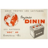 Buvard publicitaire. Sous toutes les latitudes, toujours DININ.