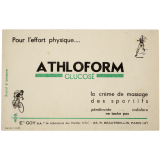 Buvard publicitaire. Athloform glucosé. Pour l'effort physique. 