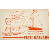 Buvard publicitaire. Petit Bateau. 
