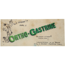 Buvard publicitaire. Tout digéré avec Ortho-Gastrine.