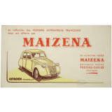 Buvard publicitaire. Maïzena. Citroën 2 CV.
