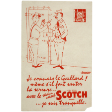 Buvard publicitaire. Ruban adhésif Scotch.