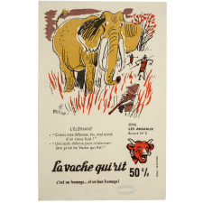 Buvard publicitaire. La vache qui rit. L'Éléphant. 