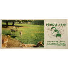 Buvard publicitaire. Pétrole Hahn. Daims. 