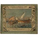 Victoire des Grecs à Salamine  (480 av. J.-C.) - Les moyens de locomotion de l'homme. Bateaux de guerre N°1. 