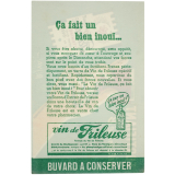 Buvard publicitaire. Fortifiant vitaminé B1 à l'uvaria de Madagascar. Extrait de Frileuse.