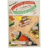 Buvard publicitaire. La signalisation routière en 8 buvards N°6. Chocolat Spécial L. Salavin. 